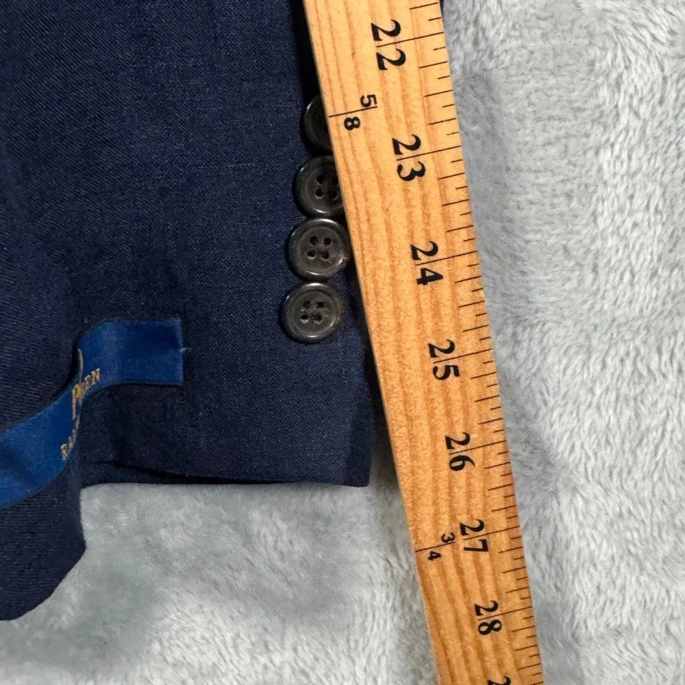 Polo Ralph Lauren Blazer Mens 46R Navy Soft Linen Modern Fit $448